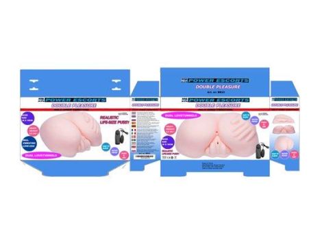 Double pleasure flesh 2.2 kg vibrating big masturbator - 4