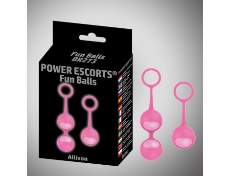 Kulki-Funballs Allison-Duo Kegel Balls Slicone Pink