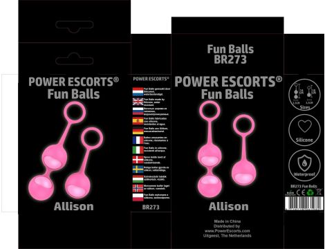 Kulki-Funballs Allison-Duo Kegel Balls Slicone Pink - 5