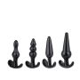 Plug-Quatro Anal Plugs Starter Set- 4-Pack Black - 10