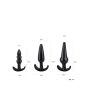 Plug-Triple Anal Plugs Starter Set- 3-Pack Anal Plugs Black - 7