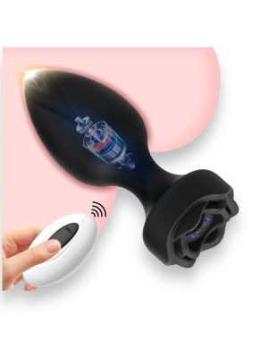 Power Escorts - Princess Plug - Remote Rose Design Plug - USB Rechargeable - 10 Functions - Black - image 2