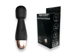 Power Escorts - Mini Wand De Luxe - Black - 11,6 Cm / 4.5 Inch Silicone Wand Massager - image 2