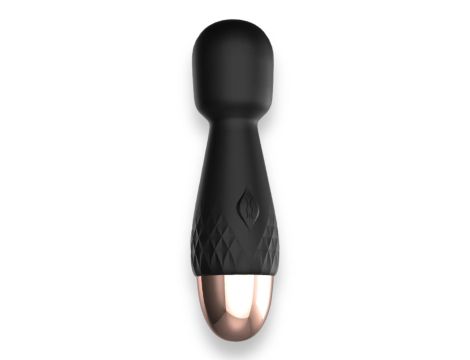 Power Escorts - Mini Wand De Luxe - Black - 11,6 Cm / 4.5 Inch Silicone Wand Massager