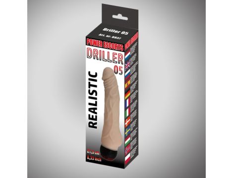 Driller 05 flesh 21,5 cm realistic vibrating - 2