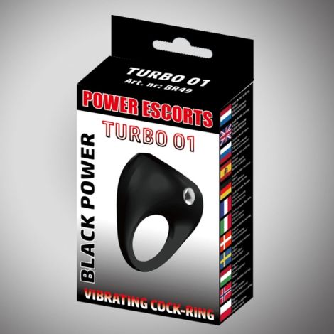 Turbo 01 black vibratinging cockring - 3