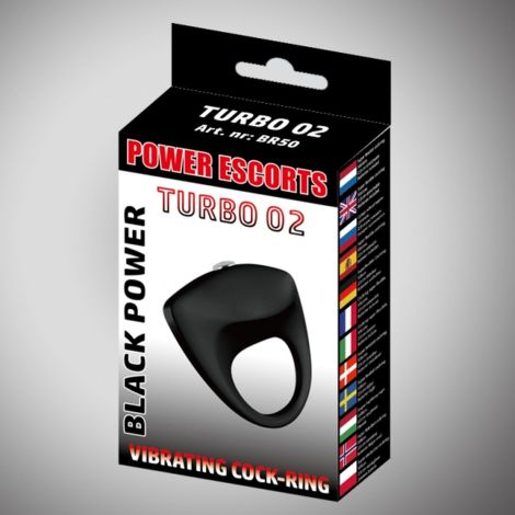 Turbo 02 black vibratinging cockring - 3