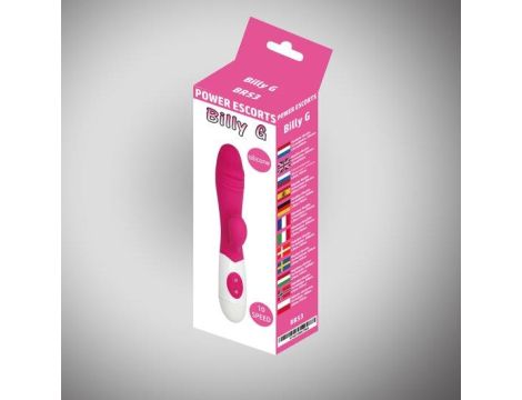 Billy g pink 20 cm silicone vibrating 10 speed - 3