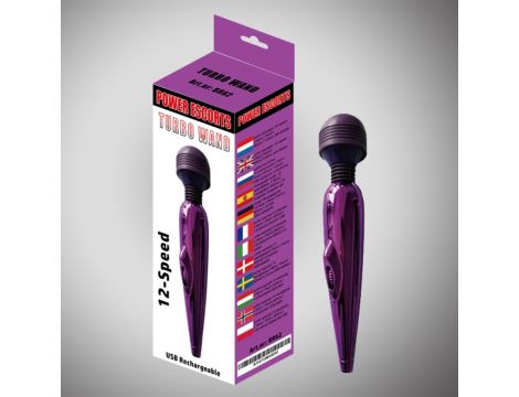 Turbo wand purple  wand massager 18 cm 12 speed - 2