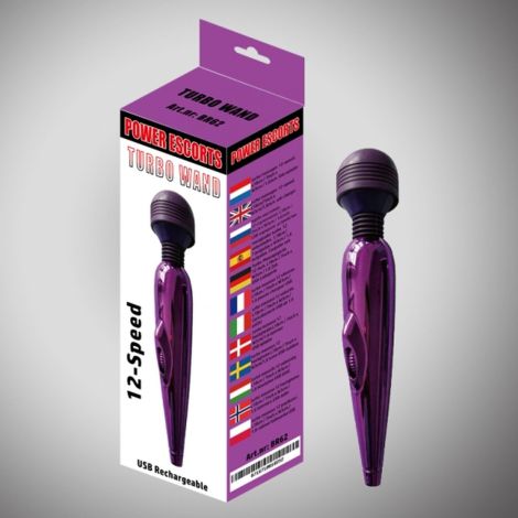 Turbo wand purple  wand massager 18 cm 12 speed - 2