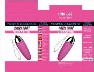 Dino egg pink    big egg 10,8 cm x 3,4 cm - image 2