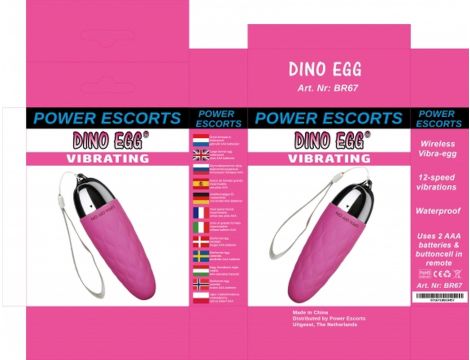 Dino egg pink    big egg 10,8 cm x 3,4 cm - 2