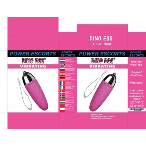 Dino egg pink    big egg 10,8 cm x 3,4 cm - 2