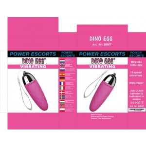 Dino egg pink    big egg 10,8 cm x 3,4 cm - image 2