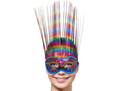 Maska-Venetian Mask Rainbow Deluxe