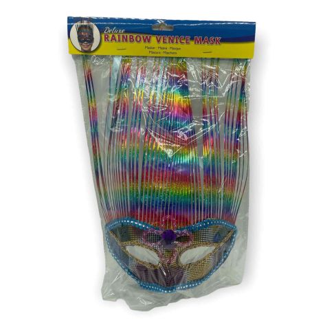 Maska-Venetian Mask Rainbow Deluxe - 2