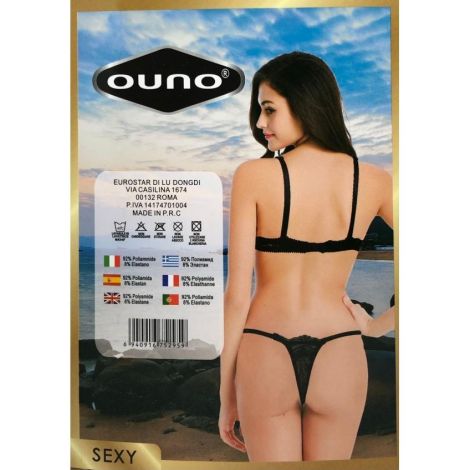 Ouno-Sexy Lingerie Set 2 parts-S/M-Black - 2