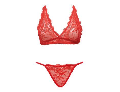 Ouno-Sexy Lingerie Set 2 parts-L/XL-Red