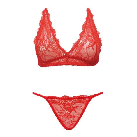 Ouno-Sexy Lingerie Set 2 parts-L/XL-Red