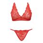 Ouno-Sexy Lingerie Set 2 parts-L/XL-Red - 2