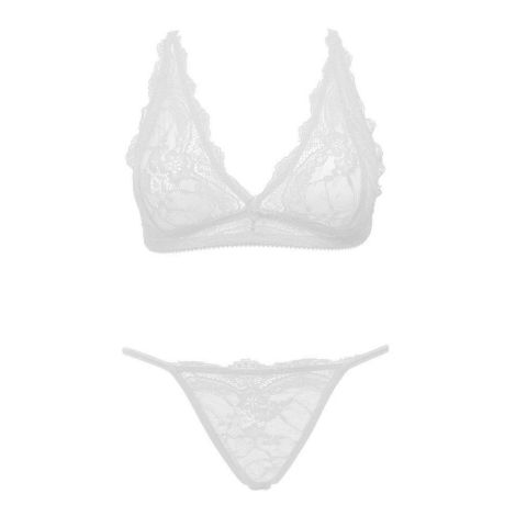 Ouno-Sexy Lingerie Set 2 parts-L/XL-White