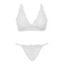 Ouno-Sexy Lingerie Set 2 parts-L/XL-White - 2