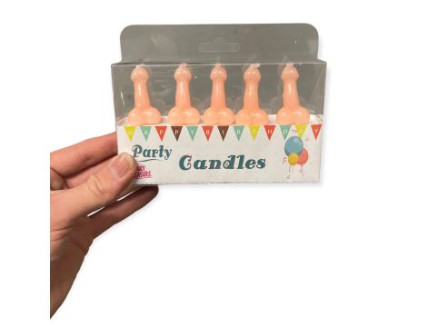 Świeczki-Party Penis Candles 5pcs Pack Flesh