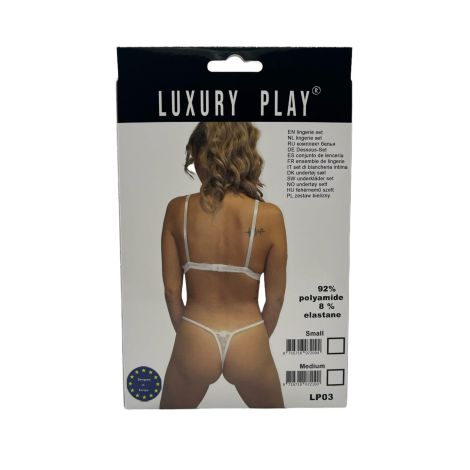 Bielizna-Luxury Play - Lingerie Set Medium White - 2