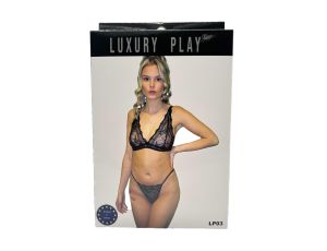 Bielizna-Luxury Play - Lingerie Set Small Black