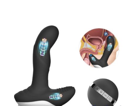 Luxury Play Prostate Stimulator – Silicone Usb Massager – 7 Function – Pulsator – Heating – Black - 4