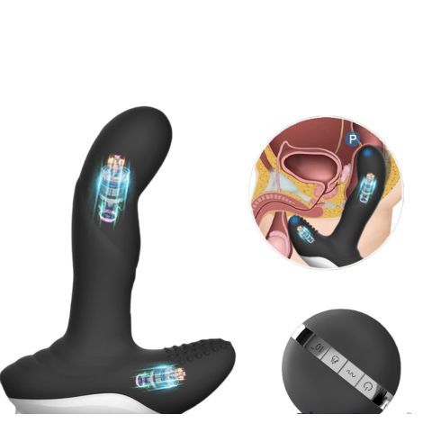 Luxury Play Prostate Stimulator – Silicone Usb Massager – 7 Function – Pulsator – Heating – Black - 4