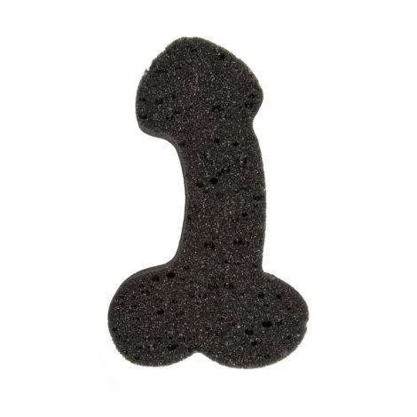 Zabawka - Bath Sponge Penis - 19cm black - 2