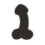 Zabawka - Bath Sponge Penis - 19cm black - 2