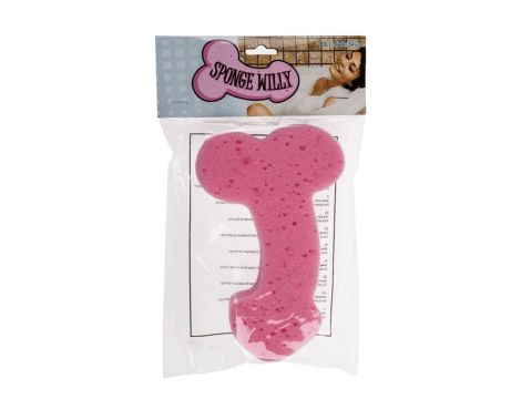 Zabawka - Bath Sponge Penis - 19cm Pink - 3