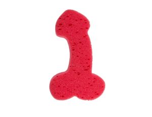 Zabawka - Bath Sponge Penis - 19cm Red