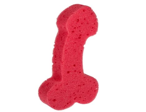 Zabawka - Bath Sponge Penis - 19cm Red - 2