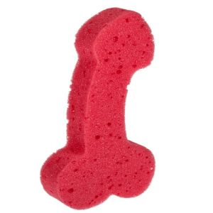 Zabawka - Bath Sponge Penis - 19cm Red - image 2