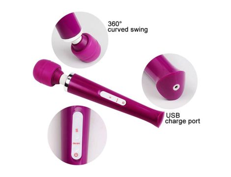 Stymulator-Magic Massager Wand USB White 10 Function - 9