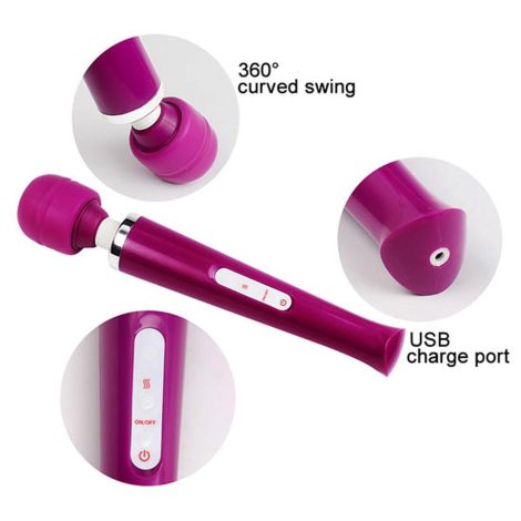 Stymulator-Magic Massager Wand USB White 10 Function - 9