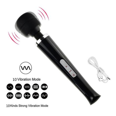 Stymulator-Magic Massager Wand USB Black 10 Function - 11