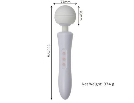 Stymulator-Massager Ultra Powerful -Big USB White 20 Function