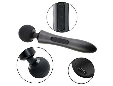 Stymulator-Massager Ultra Powerful -Big USB Black 20 Function - 3