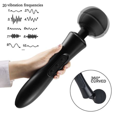 Stymulator-Massager Ultra Powerful -Big USB Black 20 Function - 4