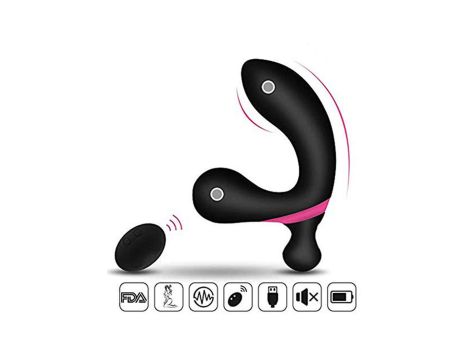 Stymulator-Prostate Massager Dual Vibrator USB 10 Function / Remote Control - 4