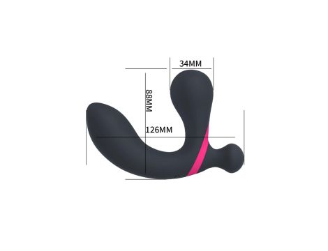 Stymulator-Prostate Massager Dual Vibrator USB 10 Function / Remote Control - 5