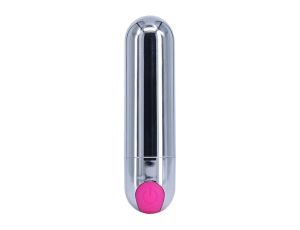 Wibrator-Strong Bullet Vibrator Silver/Pink USB 10 Function - image 2