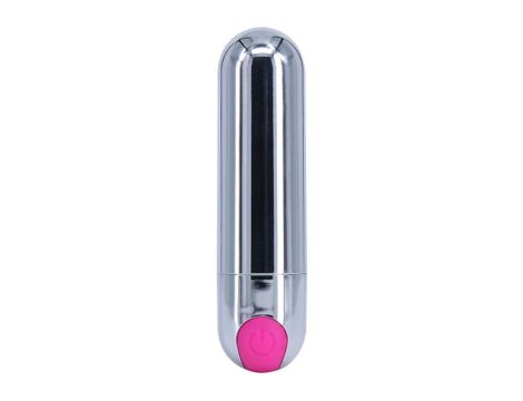 Wibrator-Strong Bullet Vibrator Silver/Pink USB 10 Function - 2