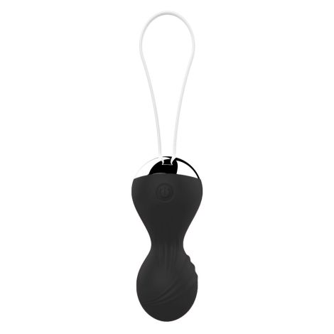 Kulki-Vibrating Silicone Kegel Balls USB 10 Function / Remote control -Black - 2