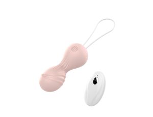 Kulki-Vibrating Silicone Kegel Balls USB 10 Function / Remote control -Flesh