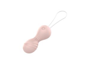 Kulki-Vibrating Silicone Kegel Balls USB 10 Function / Remote control -Flesh - image 2